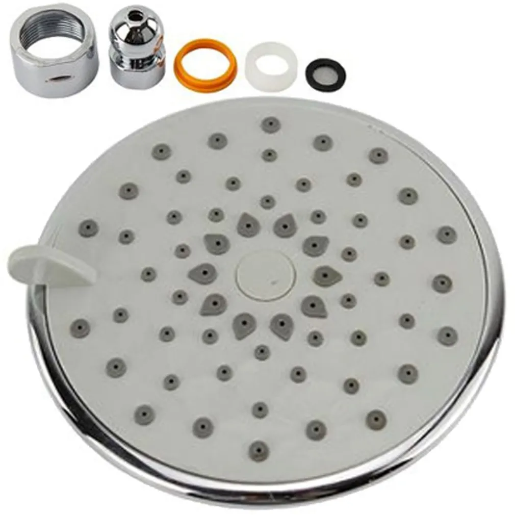 SOFFIONE DOCCIA ROTONDO TONDO 3 GETTI DIAMETRO 10CM SNODATO ORIENTABILE RACCORDI 59213