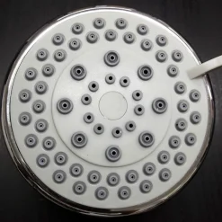 SOFFIONE DOCCIA ROTONDO TONDO 3 GETTI DIAMETRO 10CM SNODATO ORIENTABILE RACCORDI 59213