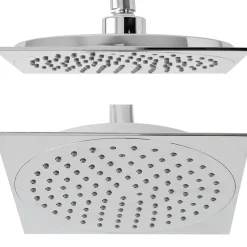 SOFFIONE DOCCIA SLIM QUADRATO 20 X 20 CM PLUS IN ABS CROMATO MISCELATORE