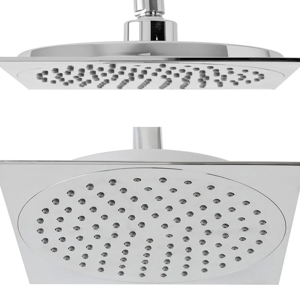 SOFFIONE DOCCIA SLIM QUADRATO 20 X 20 CM PLUS IN ABS CROMATO MISCELATORE