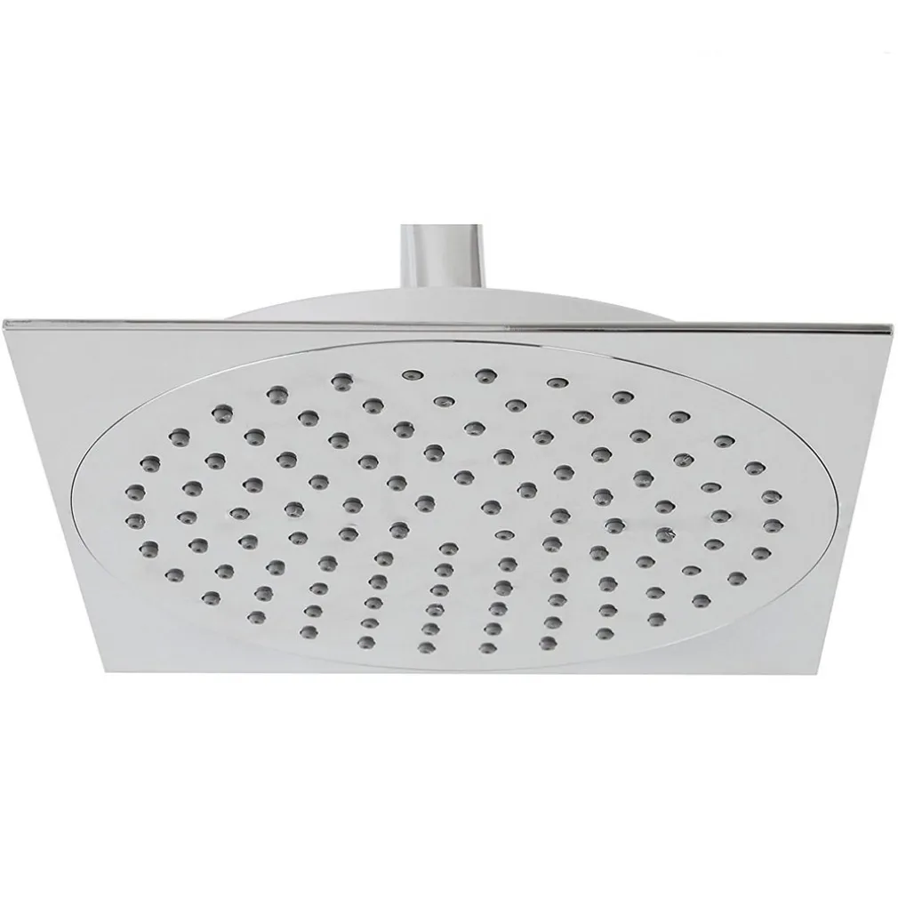 SOFFIONE DOCCIA SLIM QUADRATO 20 X 20 CM PLUS IN ABS CROMATO MISCELATORE