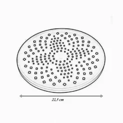 SOFFIONE DOCCIA TONDO IN ABS 22,5 CM UGELLI FORI BAGNO MISCELATORE FILTRO 87133