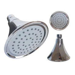 SOFFIONE DOCCIA TONDO ORIENTABILE PIOGGIA BAGNO MODERNO 10 X 10 CM ART. 59217