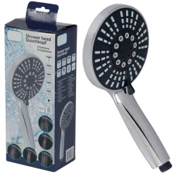 SOFFIONE DOCCIA TROPICAL DOCCETTA SILVER DIAMETRO 12CM UNIVERSALE 5 FUNZIONI