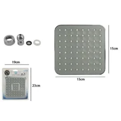 SOFFIONE DOCCIA UGELLI FORI BAGNO MISCELATORE AD ALTA PRESSIONE 59161 QUADRATO