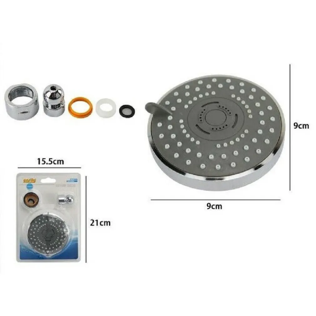 SOFFIONE DOCCIA UGELLI FORI BAGNO MISCELATORE AD ALTA PRESSIONE 59215 TONDO 9CM