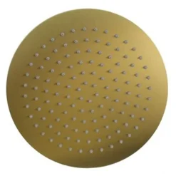 SOFFIONE DOCCIA ULTRA SLIM ROTONDO Ø25CM ORO SATINATO ATTACCO UNIVERSALE ½ BAGNO 87884