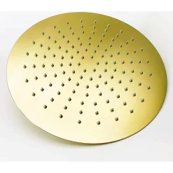 SOFFIONE DOCCIA ULTRA SLIM ROTONDO Ø25CM ORO SATINATO ATTACCO UNIVERSALE ½ BAGNO 87884