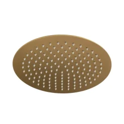 SOFFIONE DOCCIA ULTRA SLIM ROTONDO Ø25CM ORO SATINATO ATTACCO UNIVERSALE ½ BAGNO 87884