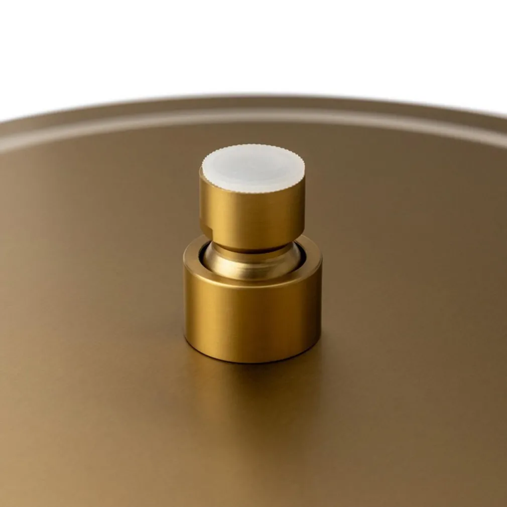 SOFFIONE DOCCIA ULTRA SLIM ROTONDO Ø25CM ORO SATINATO ATTACCO UNIVERSALE ½ BAGNO 87884