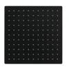 SOFFIONE DOCCIA ULTRA SLIM QUADRATO 25X25CM BAGNO MISCELATORE NERO ATTACCO UNIVERSALE 87883