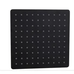 SOFFIONE DOCCIA ULTRA SLIM QUADRATO 25X25CM BAGNO MISCELATORE NERO ATTACCO UNIVERSALE 87883