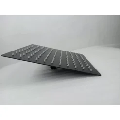 SOFFIONE DOCCIA ULTRA SLIM QUADRATO 25X25CM BAGNO MISCELATORE NERO ATTACCO UNIVERSALE 87883