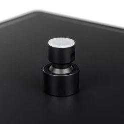 SOFFIONE DOCCIA ULTRA SLIM QUADRATO 25X25CM BAGNO MISCELATORE NERO ATTACCO UNIVERSALE 87883