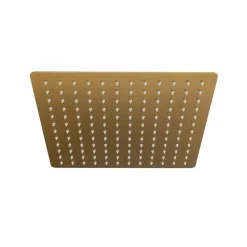 SOFFIONE DOCCIA ULTRA SLIM QUADRATO 25X25CM ORO SATINATO ATTACCO UNIVERSALE ½ BAGNO 87882