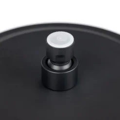 SOFFIONE DOCCIA ULTRA SLIM ROTONDO Ø25CM NERO ATTACCO UNIVERSALE ½ BAGNO MISCELATORE 87885