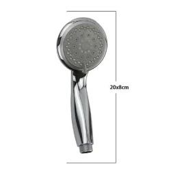 SOFFIONE DOCCIA VASCA MULTIGETTO ABS CROMATO GRIGIO SISTEMA ATTACCO 1/2" 69343