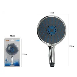 SOFFIONE GRANDE ROTONDO DOCCIA 15 X 23 CM DOCCETTA BAGNO CORNETTA MODERNA 59267