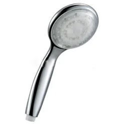 SOFFIONE LED RGB DOCCETTA A TELEFONO 25 CM CROMOTERAPIA DOCCIA EMOZIONALE 79899