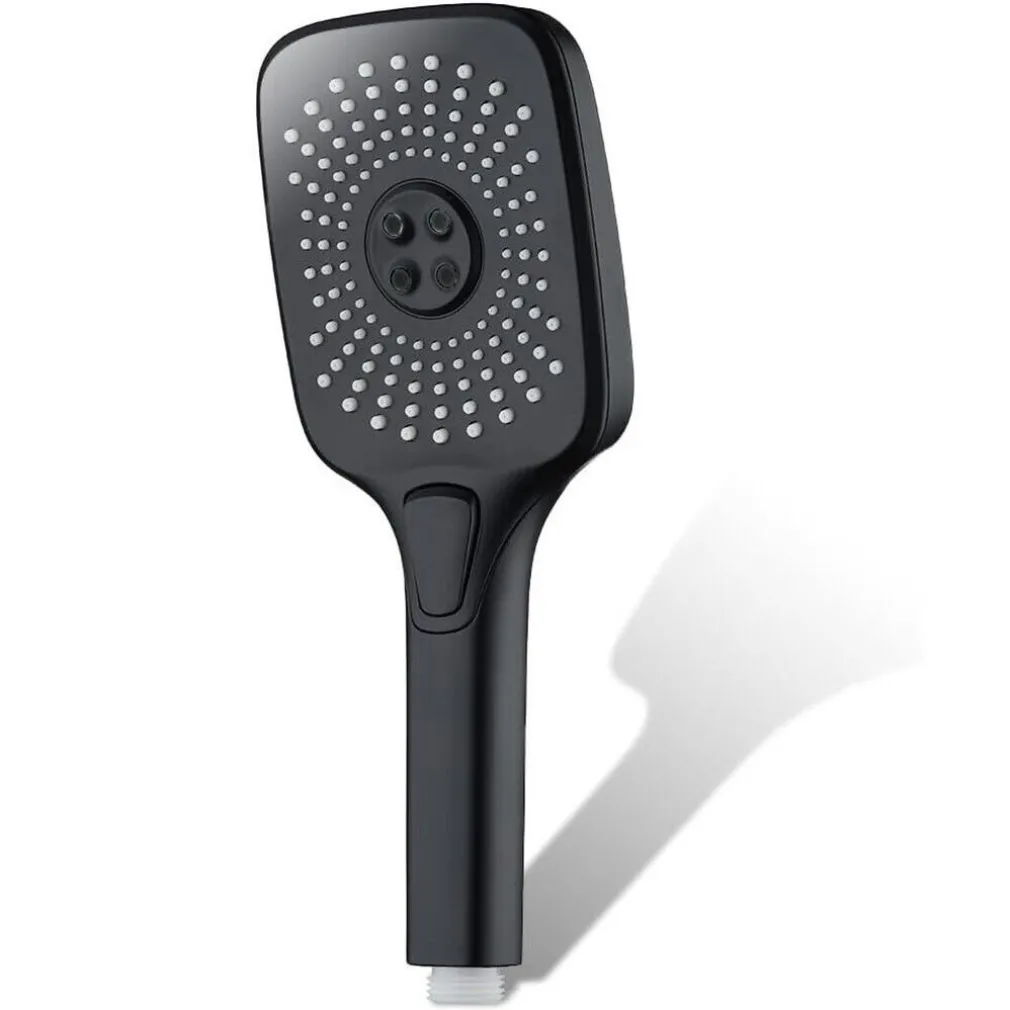 SOFFIONE MULTIGETTO PER DOCCIA BAGNO MODERNO NERO DOCCETTA IN ABS ATTACCO 1/2" 87128