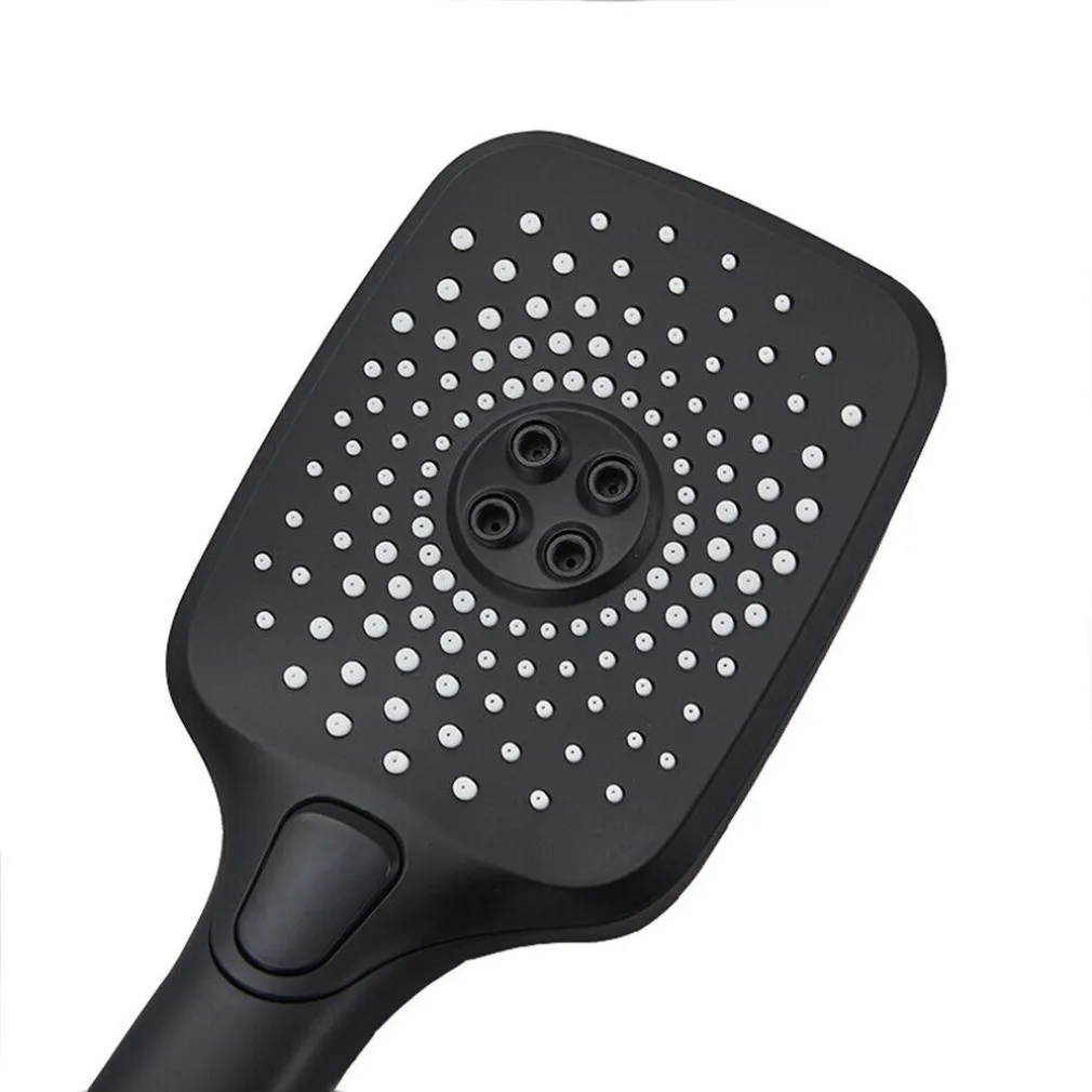 SOFFIONE MULTIGETTO PER DOCCIA BAGNO MODERNO NERO DOCCETTA IN ABS ATTACCO 1/2" 87128