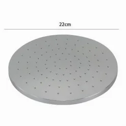 SOFFIONE PER DOCCIA ANTICALCARE IN ABS CROMATO EFFETTO PIOGGIA TONDO 22 CM 59226