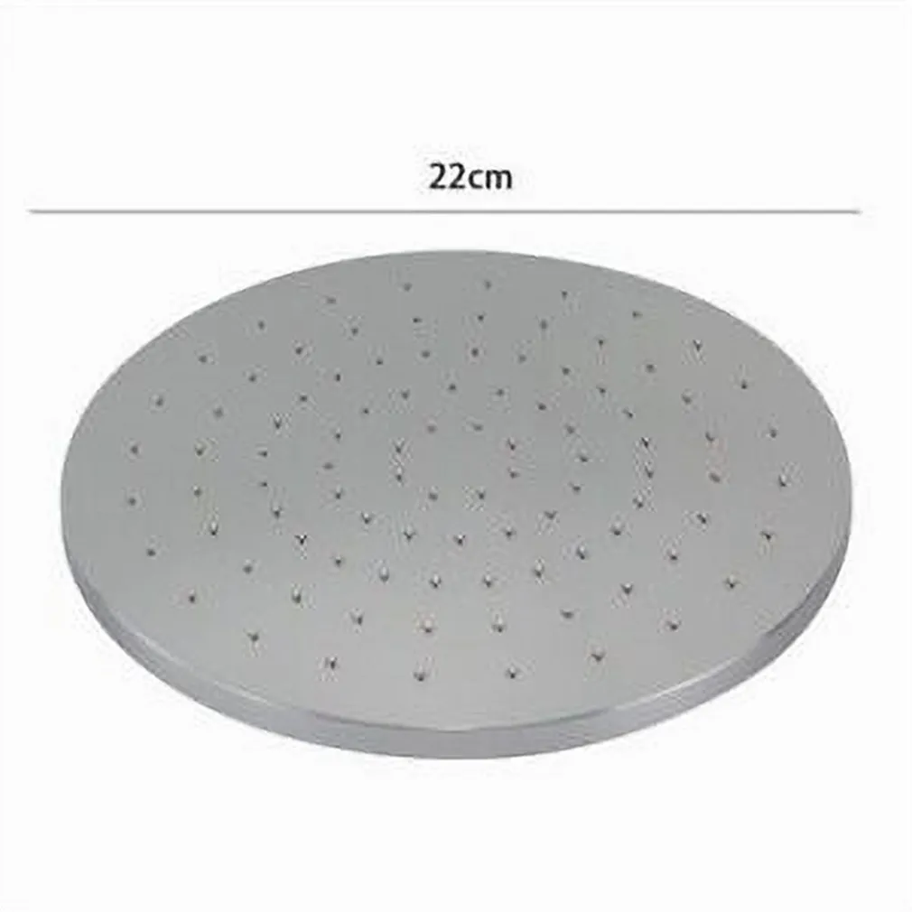 SOFFIONE PER DOCCIA ANTICALCARE IN ABS CROMATO EFFETTO PIOGGIA TONDO 22 CM 59226