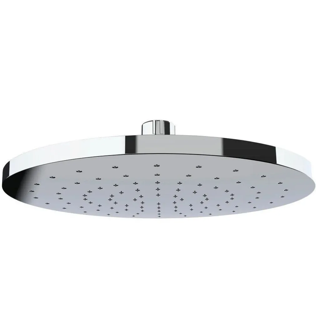 SOFFIONE PER DOCCIA ANTICALCARE IN ABS CROMATO EFFETTO PIOGGIA TONDO 22 CM 59226