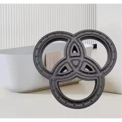 SOFFIONE PER DOCCIA BAGNO 3 ANELLI UGELLI IN ABS DOCCETTA MULTIGETTO NERO 87516