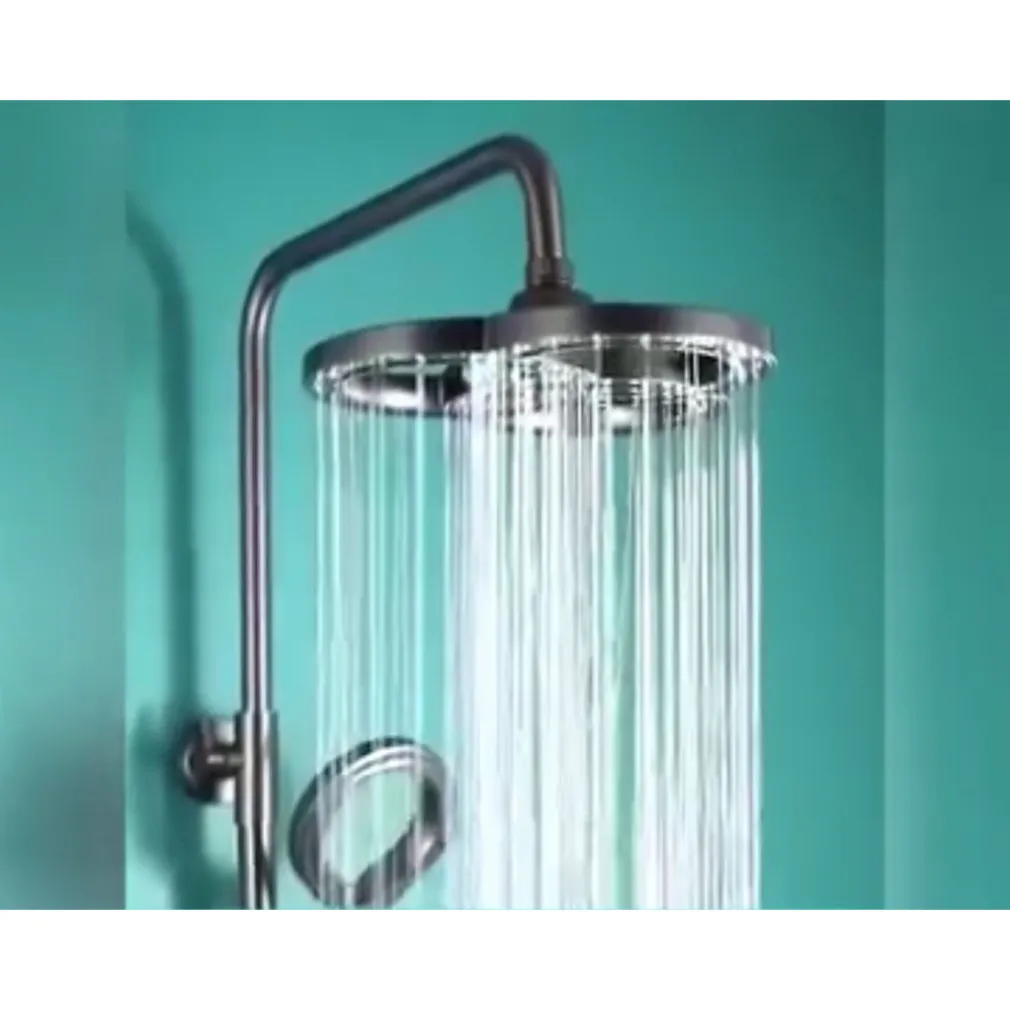 SOFFIONE PER DOCCIA BAGNO 3 ANELLI UGELLI IN ABS DOCCETTA MULTIGETTO NERO 87516