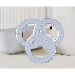 SOFFIONE PER DOCCIA BAGNO 3 ANELLI IN ABS MISCELATORE DOCCETTA MULTIGETTO 87514