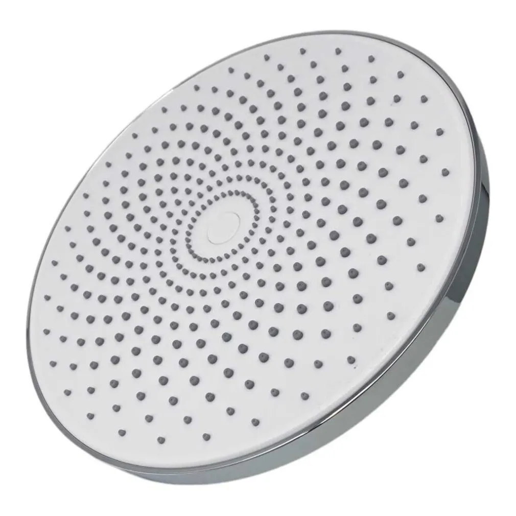 SOFFIONE PER DOCCIA BAGNO ROTONDO 22 CM IN ABS DOCCETTA CROMATO ATTACCO 1/2" 79371