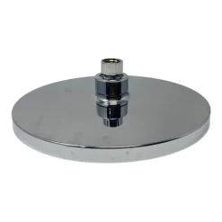 SOFFIONE PER DOCCIA BAGNO ROTONDO 22 CM IN ABS DOCCETTA CROMATO ATTACCO 1/2