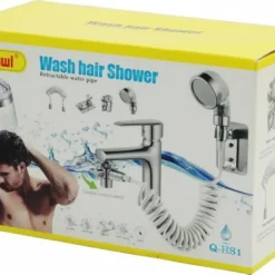 SOFFIONE TELEFONO DOCCIA PER RUBINETTO BAGNO CUCINA CON SPIRALE ELASTICA Q-HS1