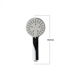 SOFFIONE TONDO DOCCIA 10 X 23 CM DOCCETTA MULTIGETTO DI 3 TIPI REGOLABILE 69046