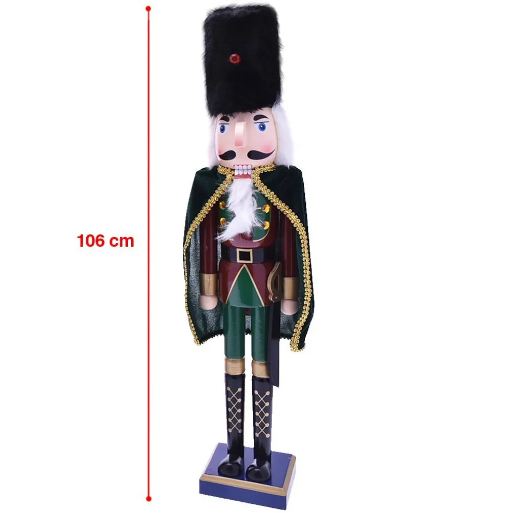 SOLDATO SCHIACCIANOCI DI NATALE IN LEGNO ALTEZZA 55 CM DECORAZIONI NATALIZIE