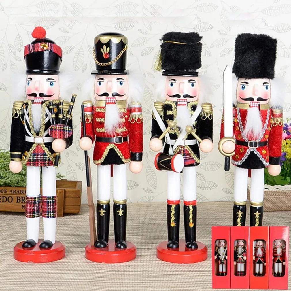 SOLDATO SCHIACCIANOCI DI NATALE IN LEGNO 30 CM DECORAZIONI ADDOBBI NATALIZI