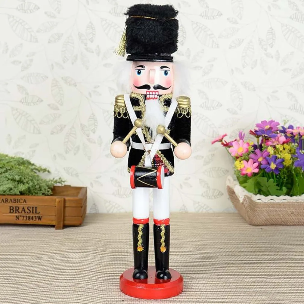 SOLDATO SCHIACCIANOCI DI NATALE IN LEGNO 30 CM DECORAZIONI ADDOBBI NATALIZI