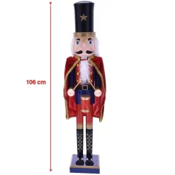 SOLDATO SCHIACCIANOCI DI NATALE IN LEGNO ALTEZZA 55 CM DECORAZIONI NATALIZIE