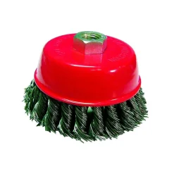 SPAZZOLA A TAZZA CONICA FILI INTRECCIATI 100MM X SMERIGLIATRICE ANGOLARE FLEX