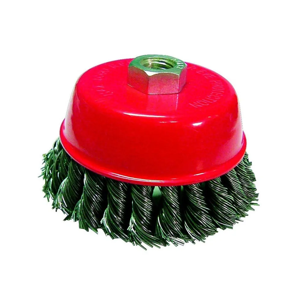 SPAZZOLA A TAZZA CONICA FILI INTRECCIATI 100MM X SMERIGLIATRICE ANGOLARE FLEX