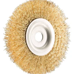 SPAZZOLA CIRCOLARE 4'' DISCO FILI ACCIAIO 100MM PER SMERIGLIATRICE MOLA DA BANCO