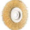 SPAZZOLA CIRCOLARE 6'' DISCO FILI ACCIAIO 150MM PER SMERIGLIATRICE MOLA DA BANCO