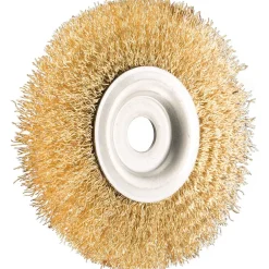 SPAZZOLA CIRCOLARE 6'' DISCO FILI ACCIAIO 150MM PER SMERIGLIATRICE MOLA DA BANCO