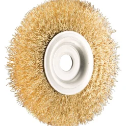 SPAZZOLA CIRCOLARE 6'' DISCO FILI ACCIAIO 150MM PER SMERIGLIATRICE MOLA DA BANCO