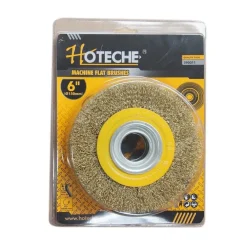 SPAZZOLA CIRCOLARE DISCO FILI ACCIAIO 150 MM 6'' PER SMERIGLIATRICE MOLA DA BANCO