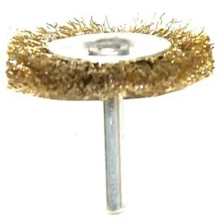 SPAZZOLA DI ACCIAIO METALLICA OTTONE PENNELLO SVERNICIATORE 50MM PER TRAPANO