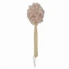 SPAZZOLA DOCCIA LAVA SCHIENA SPUGNA A RETE ROSA ESFOLIANTE MANICO IN LEGNO 79595