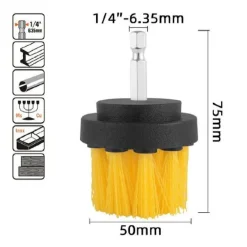 SPAZZOLA IN NYLON 50 MM ATTACCO 1/4" ROTANTE TRAPANO ELETTRICO PER PULIZIA 57237