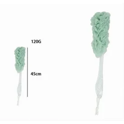 SPAZZOLA LAVASCHIENA ESFOLIANTE BAGNO DOCCIA SPUGNA VERDE MANICO SCRUBBER 79602